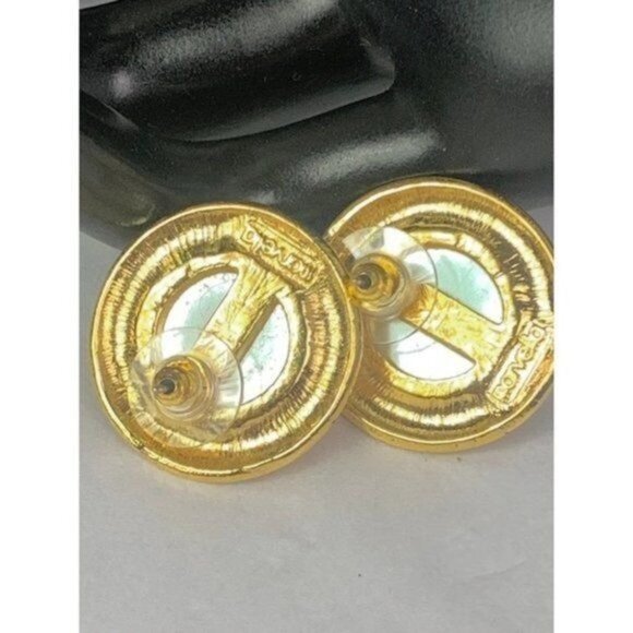 𝅺VINTAGE MARVELLA Faux Pearl Gold-Tone Earrings - Picture 5 of 6